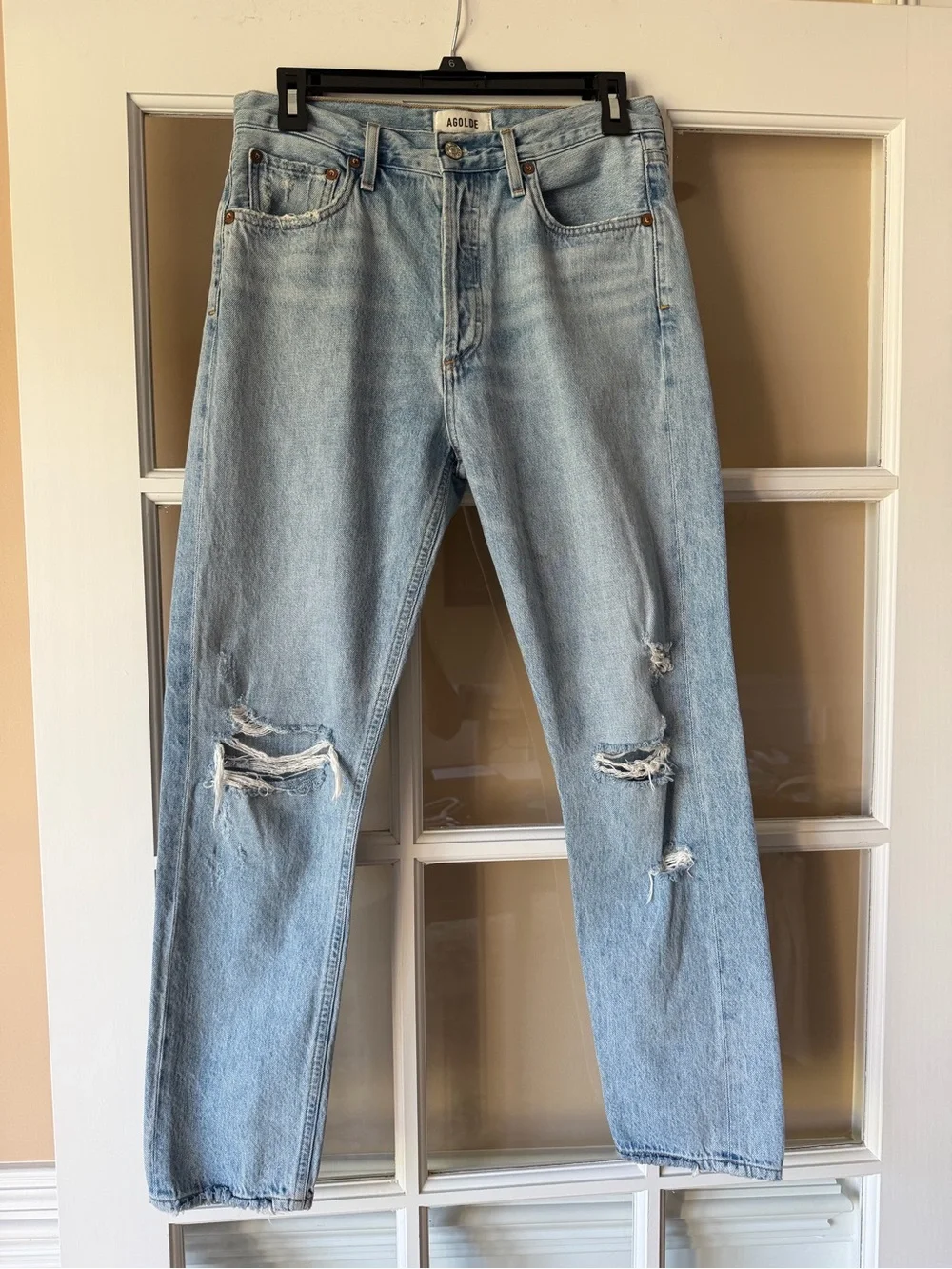 Agolde Revolve Jamie High Rise Classic Jeans in Shakedown Size 27 90s distressed